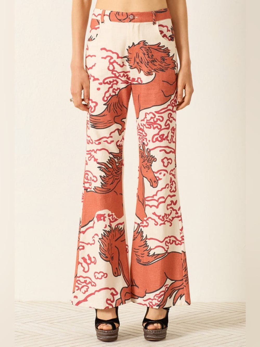 Alix Of Bohemia Bunny Rouge Pegasus  Wide-Leg Pants